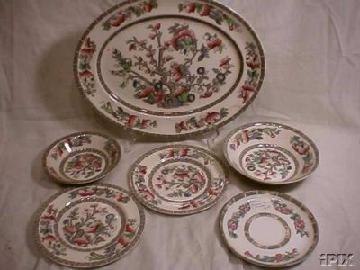 5pc Johnson Bros INDIAN TREE PLatter Lot 